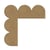 Coin corolle fin Gomille - 9.1x3cm