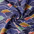 Coupon de tissu en coton imprimé - 100 x 150 cm - bleu - Domotex