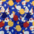 Coupon de tissu en coton imprimé - 100 x 150 cm - bleu - Domotex