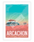 Affiche Arcachon "Les Cabanes Tchanquées" - 30 x 40 cm 