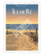 Affiche 50x70 "ile de Re bois plage"