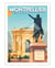 Affiche Montpellier "Jardin peyrou" - 30 x 40 cm