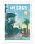 Affiche Hyères " Les palmiers" - 30 x 40 cm