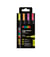 Lot de 4 marqueurs acryliques à base d'eau pointes moyennes coniques - Posca - Fluo