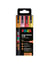 Lot de 4 marqueurs acryliques à base d'eau pointes fines coniques - Posca - Pailleté