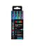 Lot de 4 marqueurs acryliques à base d'eau pointes fines coniques - Posca - Pailleté