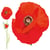Écusson transfert thermo-adhésif -  Petit modèle - Coquelicot