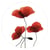 Support pour encens - Coquelicots