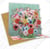 Cartes de correspondance - Format 15 x 15 cm - Carré magique - Tendances Editions - Enveloppe couleur or - Papier aux motifs floraux