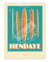 Affiche 50x70 surfboard hendaye