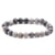 Bracelet jaspe feuille d'argent