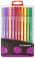 Etui de 20 feutres de dessin pointe moyenne - STABILO - Couleurs assorties - Pen 68