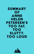 Summary of Anne Helen Petersen's Too Fat, Too Slutty, Too Loud