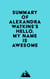 Summary of Alexandra Watkins's Hello, My Name Is Awesome