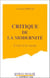 Critique de la modernité - L'exil et le social