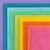 9 coupons feutrine - 15 x 15 cm - arc-en-ciel