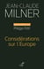 CONSIDERATIONS SUR L'EUROPE