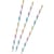 12 Pailles carton - Rainbow & Cloud