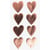 Autocollants coeurs - Rose doré - 4 planches