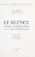 Le silence comme introduction à la métaphysique