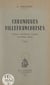Chroniques villefranchoises - Note d'histoire locale