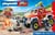 Playmobil - Véhicule de pompiers avec bidon enflammé - 71824 - Les pompiers