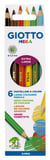 6 Crayons Mega Classique - Giotto