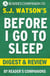 Before I Go to Sleep: A Novel by S. J. Watson | Digest & Review
