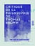 Critique de la philosophie de Thomas Brown