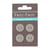 4 BOUTONS POIS TAUPE CLAIR 18MM TAUPE CLAIR 18MM
