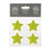 Lot de 4 étoiles métal - Vert