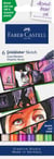 Lot de 6 marqueurs alcool double pointe fine et pinceau - Faber-Castell  - Illustration - Goldfaber Sketch Graphic Novel