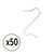 50 suspensions pour boules - platine