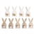 Lot de 9 mini lapins avec pompon Rayher