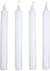 Lot de 4 bougie chandelle - Blanc 