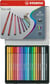 Boîte métal de 20 feutres de dessin pointe moyenne - STABILO - Couleurs assorties - Pen 68 ARTY