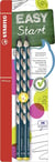 Lot de 2 crayons graphites gauchers mine HB - STABILO - Bleu ardoise - EASYgraph S