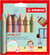Lot de 6 crayons multi-talents pointe extra-large + 1 taille-crayon - STABILO - Couleurs pastel - Woody 3 in 1