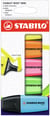 Lot de 5 surligneurs pointe large - STABILO - Couleurs assorties - BOSS MINI