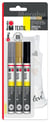 Set de 3 marqueurs textile - Marabu Textil painter Glitter 3mm