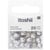 Lot de 80 perles Ponii Beads Rico Design - 9 x 7 mm - Argent 