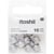 Lot de 10 perles polygones Ponii Beads Rico Design - 11 x 7 mm - Argent