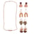 Kit modelage de bijoux rose et doré - Créalia