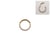 Anneau clicker - acier inoxydable jaune avec strass + Zirconium - 1,2 x 8 mm