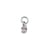 Breloque brillant - acier inoxydable - 10 mm