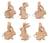 Mini lapins avec pompon Rayher - 6 pièces