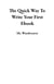 The Quick Way To Write Your First Ebook