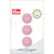 Bouton en coton 2 trous x 3 - Rose - 18 mm