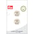 Bouton en coton 2 trous x 2 - Crème koala - 18 mm