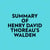 Summary of Henry David Thoreau's Walden
